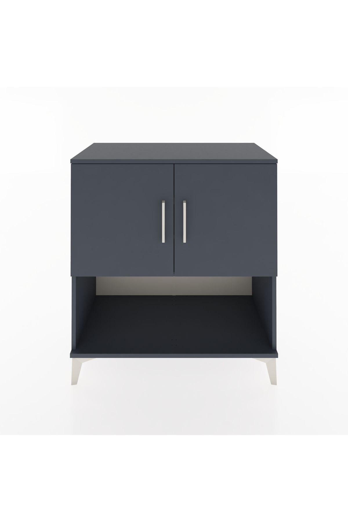 Hyperion Şifonyer 3 Raflı 2 Kapaklı 88x44x96 Antrasit-Antrasit