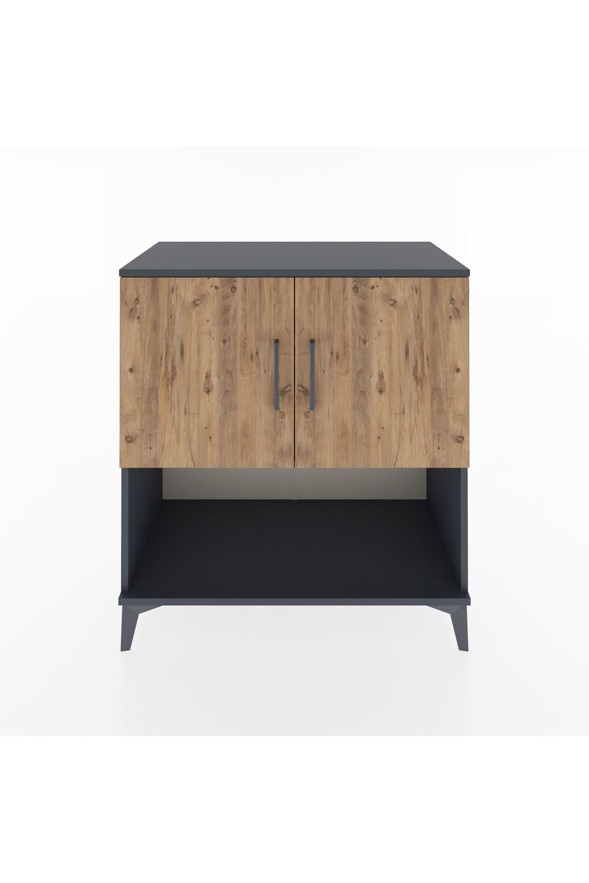 Hyperion Şifonyer 3 Raflı 2 Kapaklı 88x44x96 Antrasit-Çam