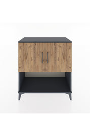 Hyperion Şifonyer 3 Raflı 2 Kapaklı 88x44x96 Antrasit-Çam