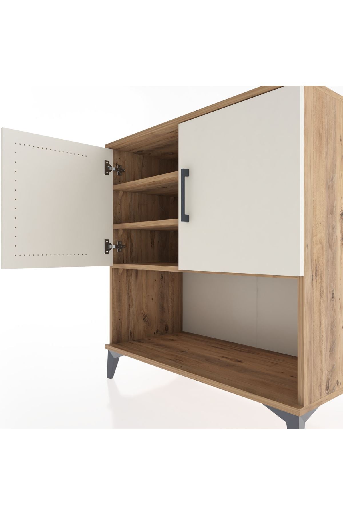 Hyperion Şifonyer 3 Raflı 2 Kapaklı 88x44x96 Çam-Aytaşı