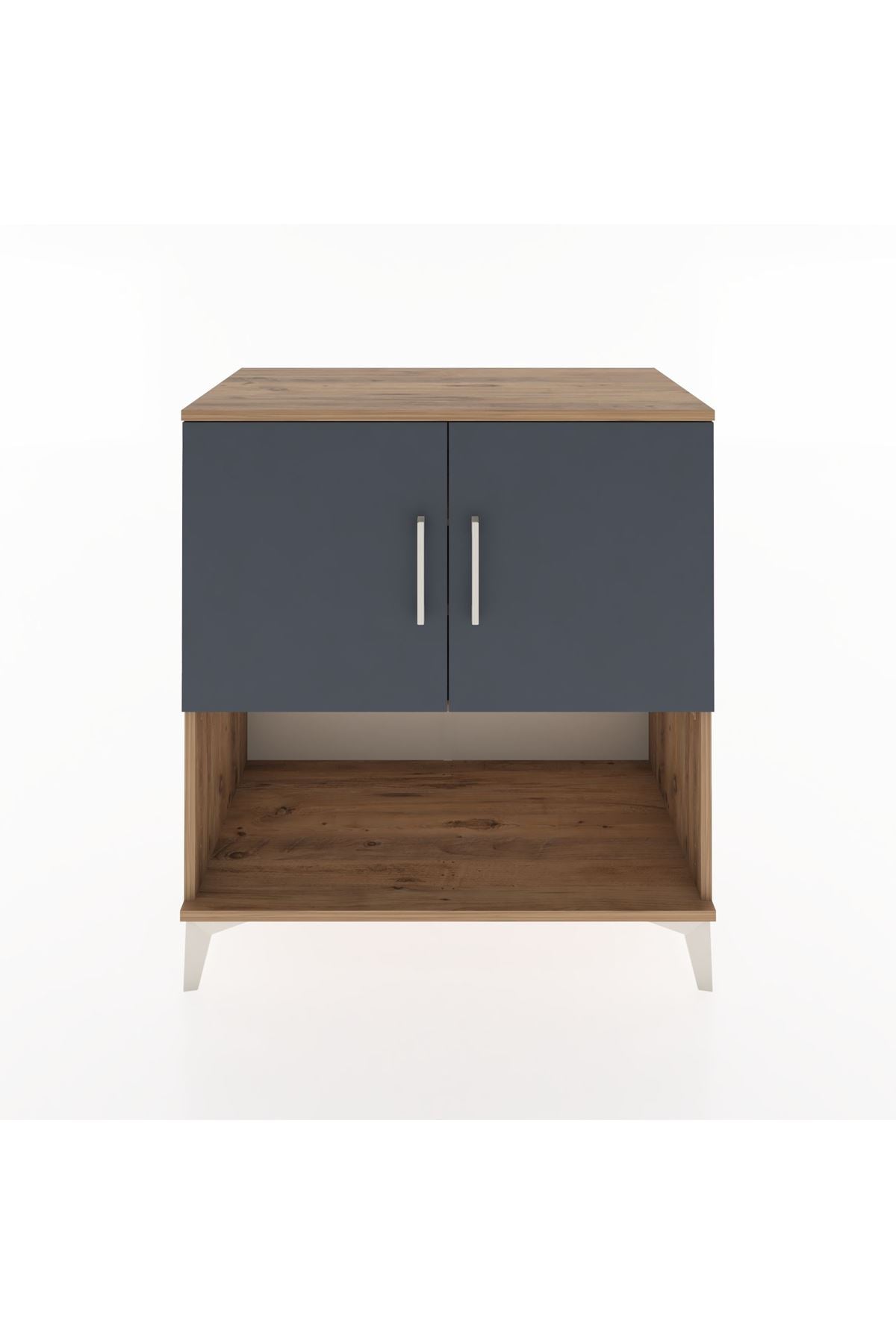 Hyperion Şifonyer 3 Raflı 2 Kapaklı 88x44x96 Çam-Antrasit