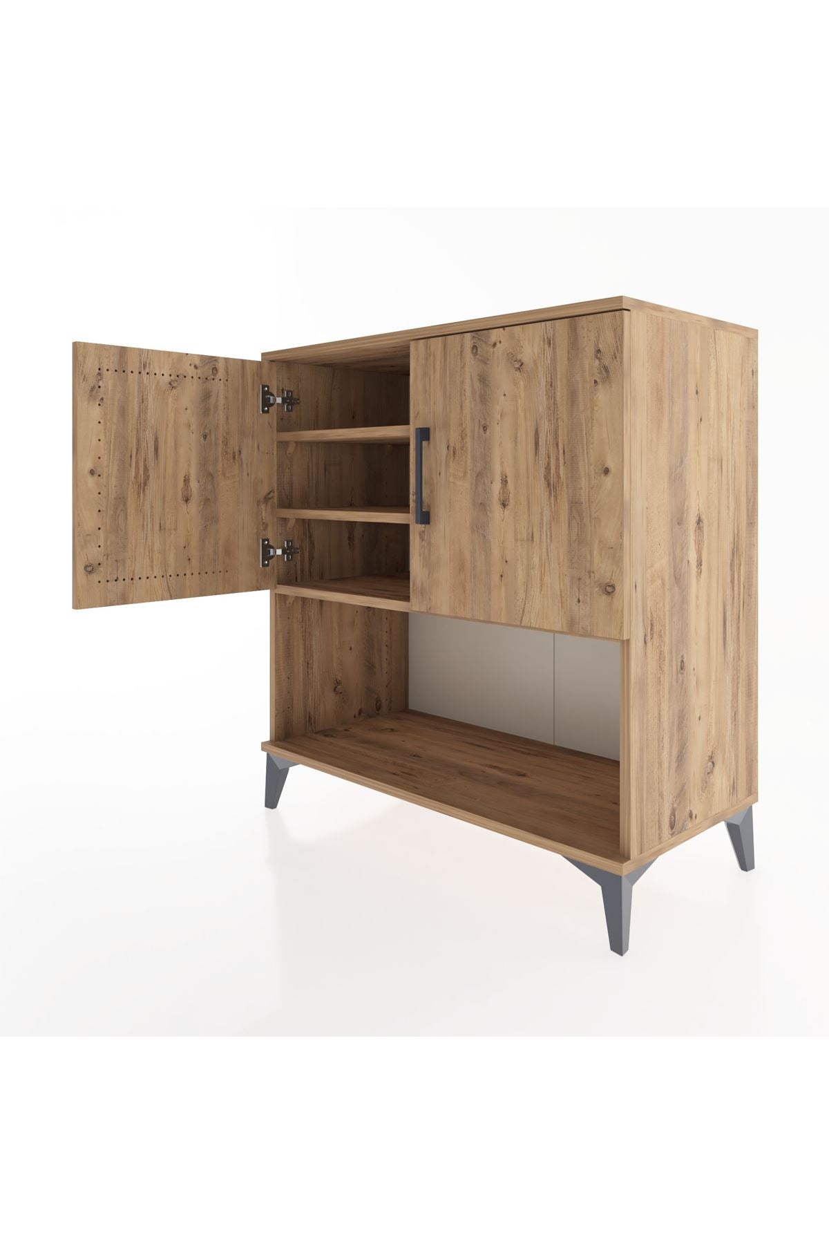 Hyperion Şifonyer 3 Raflı 2 Kapaklı 88x44x96 Çam-Çam