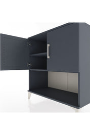 Hyperion Şifonyer 2 Raflı 2 Kapaklı 88x44x96 Antrasit-Antrasit