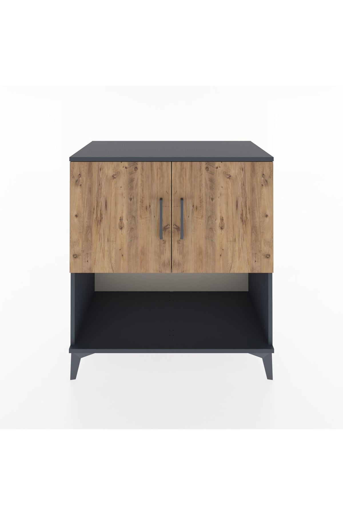 Hyperion Şifonyer 2 Raflı 2 Kapaklı 88x44x96 Antrasit-Çam