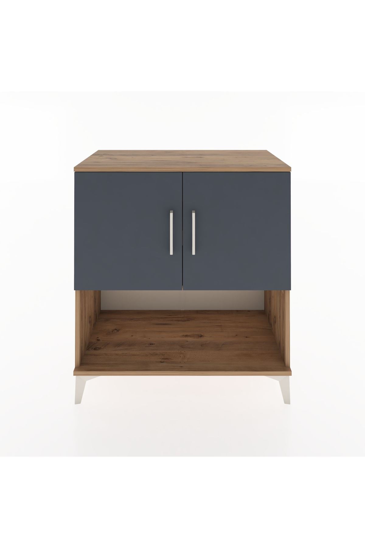 Hyperion Şifonyer 2 Raflı 2 Kapaklı 88x44x96 Çam-Antrasit