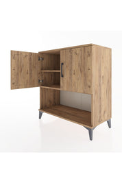 Hyperion Şifonyer 2 Raflı 2 Kapaklı 88x44x96 Çam-Çam