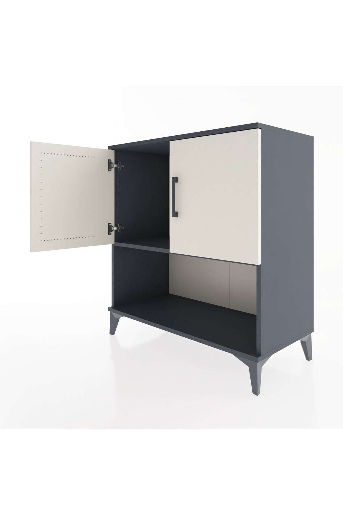 Hyperion Şifonyer Tek Raflı 2 Kapaklı 88x44x96 Antrasit-Aytaşı