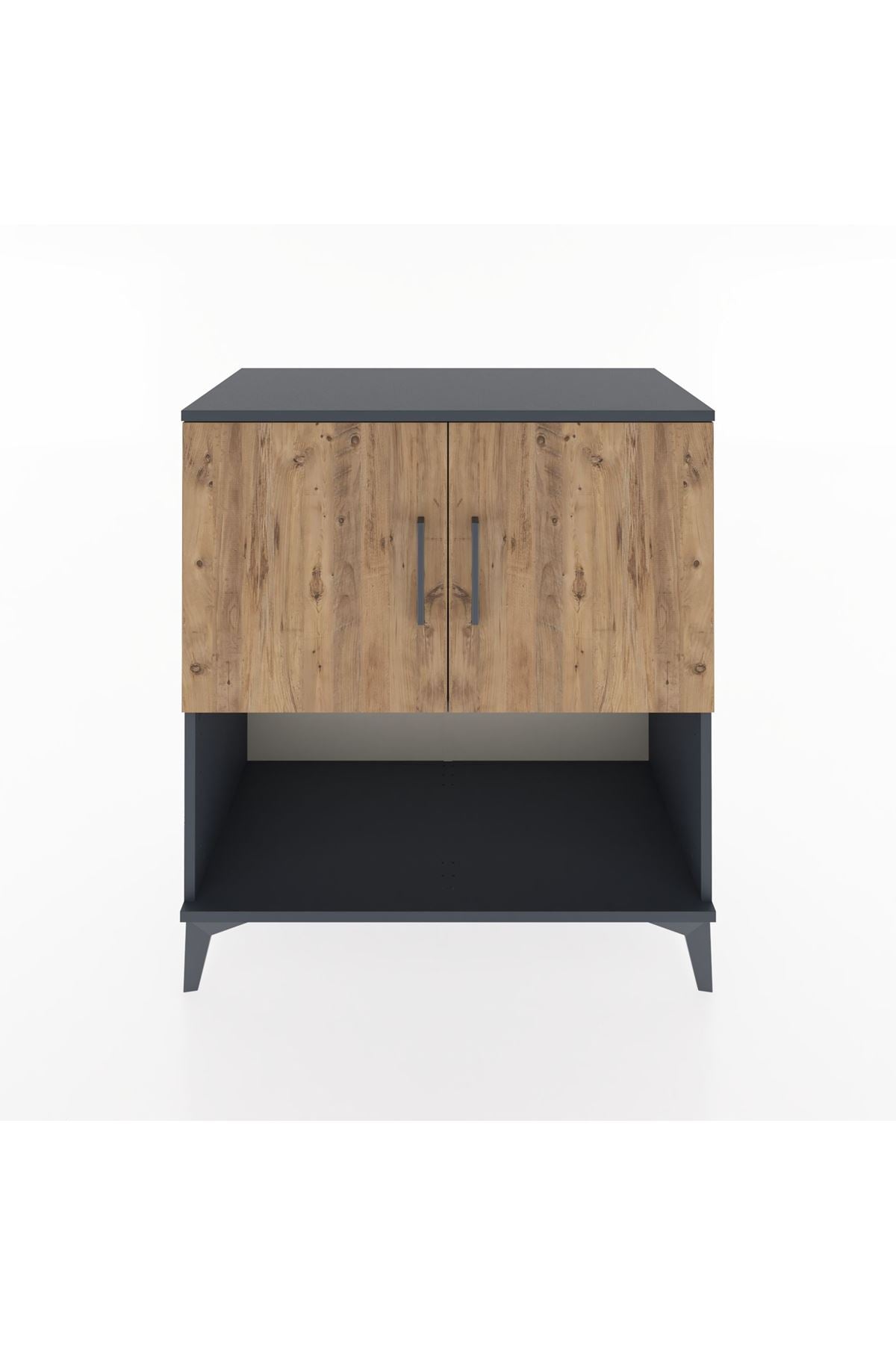 Hyperion Şifonyer Tek Raflı 2 Kapaklı 88x44x96 Antrasit-Çam