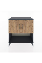 Hyperion Şifonyer Tek Raflı 2 Kapaklı 88x44x96 Antrasit-Çam