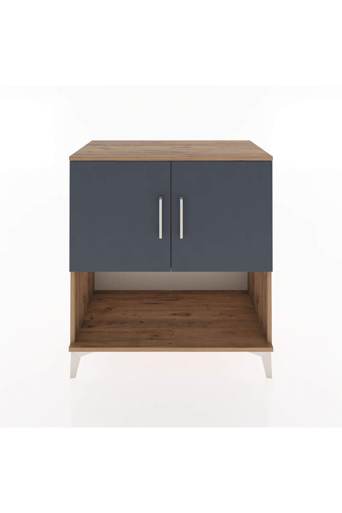 Hyperion Şifonyer Tek Raflı 2 Kapaklı 88x44x96 Çam-Antrasit