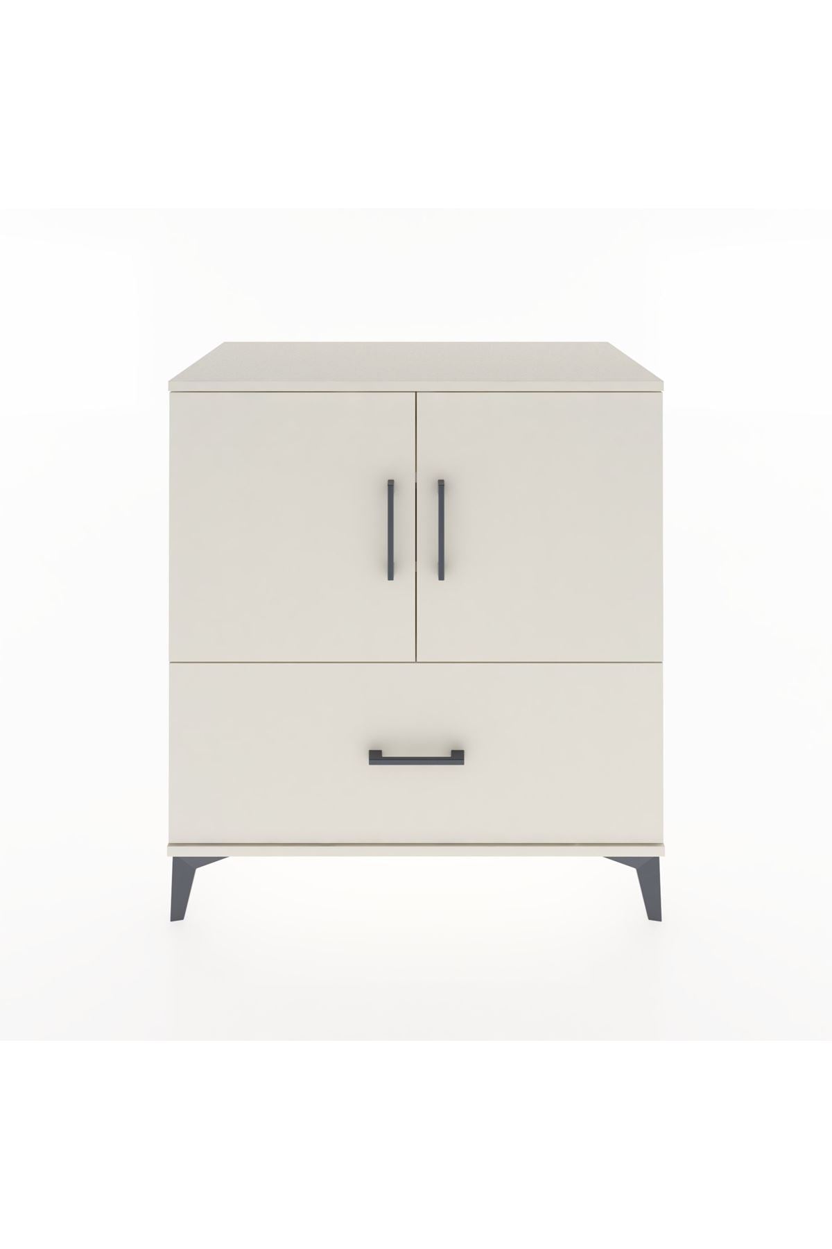 Hyperion Şifonyer 3 Raflı Tek Çekmeceli 2 Kapaklı 88x44x96 Aytaşı-Aytaşı