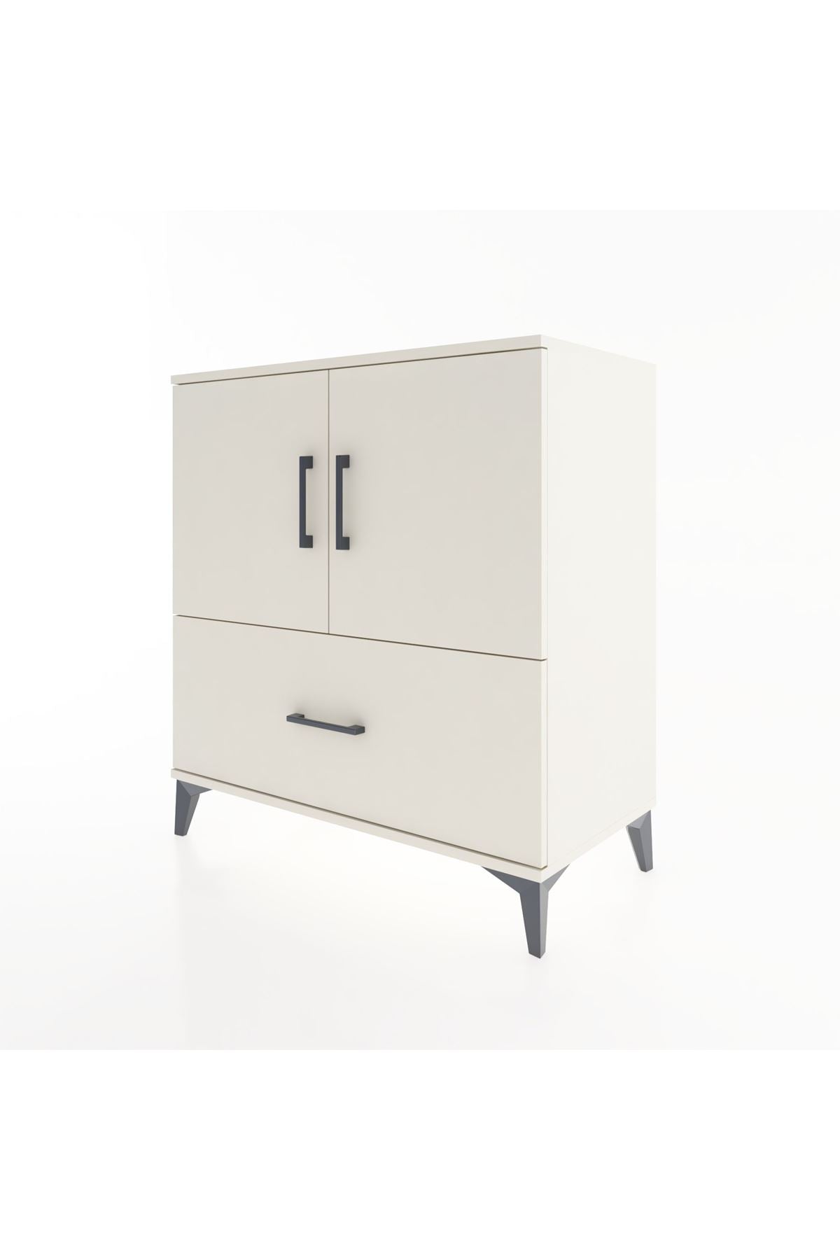 Hyperion Şifonyer 3 Raflı Tek Çekmeceli 2 Kapaklı 88x44x96 Aytaşı-Aytaşı