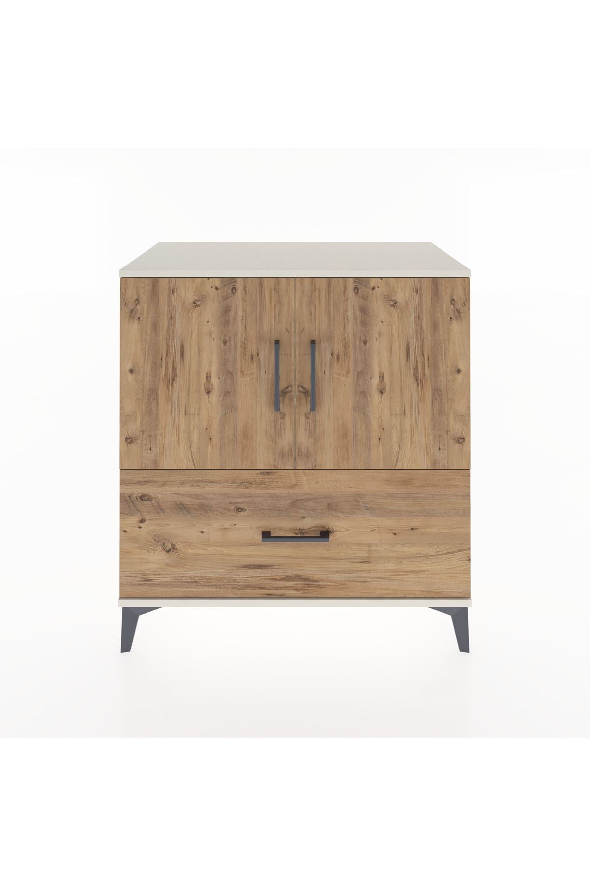 Hyperion Şifonyer 3 Raflı Tek Çekmeceli 2 Kapaklı 88x44x96 Aytaşı-Çam