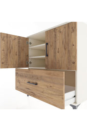 Hyperion Şifonyer 3 Raflı Tek Çekmeceli 2 Kapaklı 88x44x96 Aytaşı-Çam
