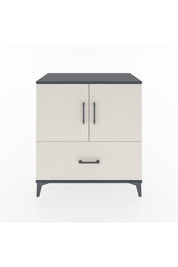 Hyperion Şifonyer 3 Raflı Tek Çekmeceli 2 Kapaklı 88x44x96 Antrasit-Aytaşı