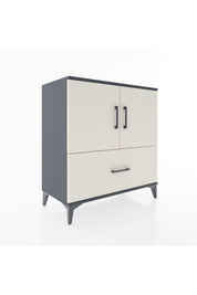 Hyperion Şifonyer 3 Raflı Tek Çekmeceli 2 Kapaklı 88x44x96 Antrasit-Aytaşı