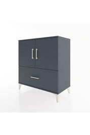 Hyperion Şifonyer 3 Raflı Tek Çekmeceli 2 Kapaklı 88x44x96 Antrasit-Antrasit