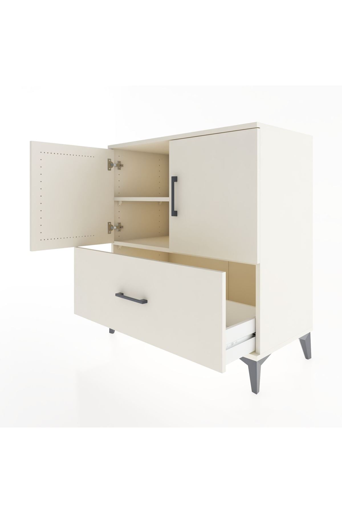 Hyperion Şifonyer 2 Raflı Tek Çekmeceli 2 Kapaklı 88x44x96 Aytaşı-Aytaşı