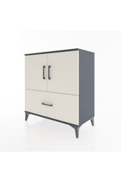 Hyperion Şifonyer 2 Raflı Tek Çekmeceli 2 Kapaklı 88x44x96 Antrasit-Aytaşı