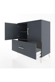 Hyperion Şifonyer 2 Raflı Tek Çekmeceli 2 Kapaklı 88x44x96 Antrasit-Antrasit