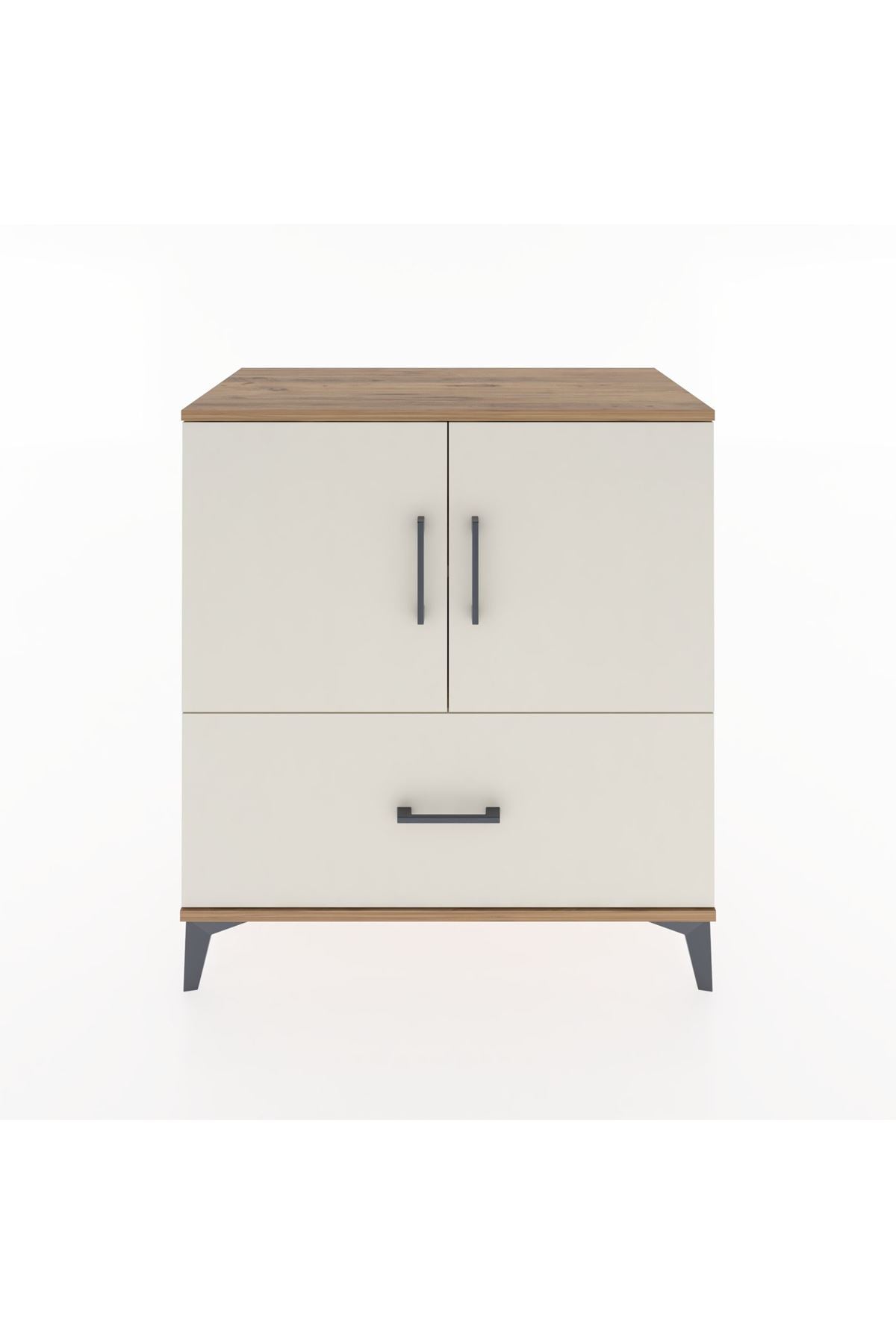 Hyperion Şifonyer 2 Raflı Tek Çekmeceli 2 Kapaklı 88x44x96 Çam-Aytaşı