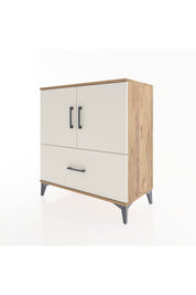 Hyperion Şifonyer 2 Raflı Tek Çekmeceli 2 Kapaklı 88x44x96 Çam-Aytaşı