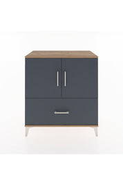 Hyperion Şifonyer 2 Raflı Tek Çekmeceli 2 Kapaklı 88x44x96 Çam-Antrasit
