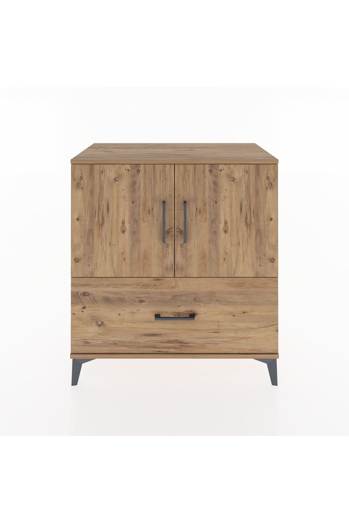 Hyperion Şifonyer 2 Raflı Tek Çekmeceli 2 Kapaklı 88x44x96 Çam-Çam