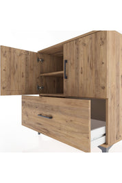 Hyperion Şifonyer 2 Raflı Tek Çekmeceli 2 Kapaklı 88x44x96 Çam-Çam