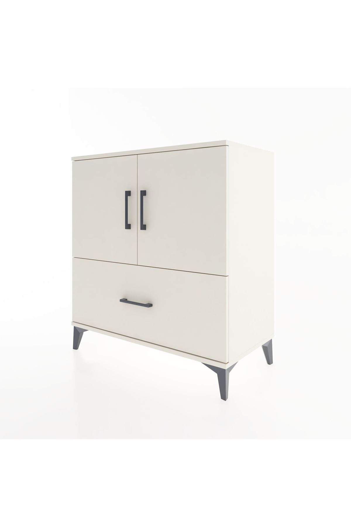 Hyperion Şifonyer Tek Raflı Tek Çekmeceli 2 Kapaklı 88x44x96 Aytaşı-Aytaşı