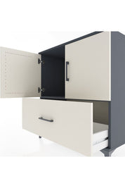 Hyperion Şifonyer Tek Raflı Tek Çekmeceli 2 Kapaklı 88x44x96 Antrasit-Aytaşı