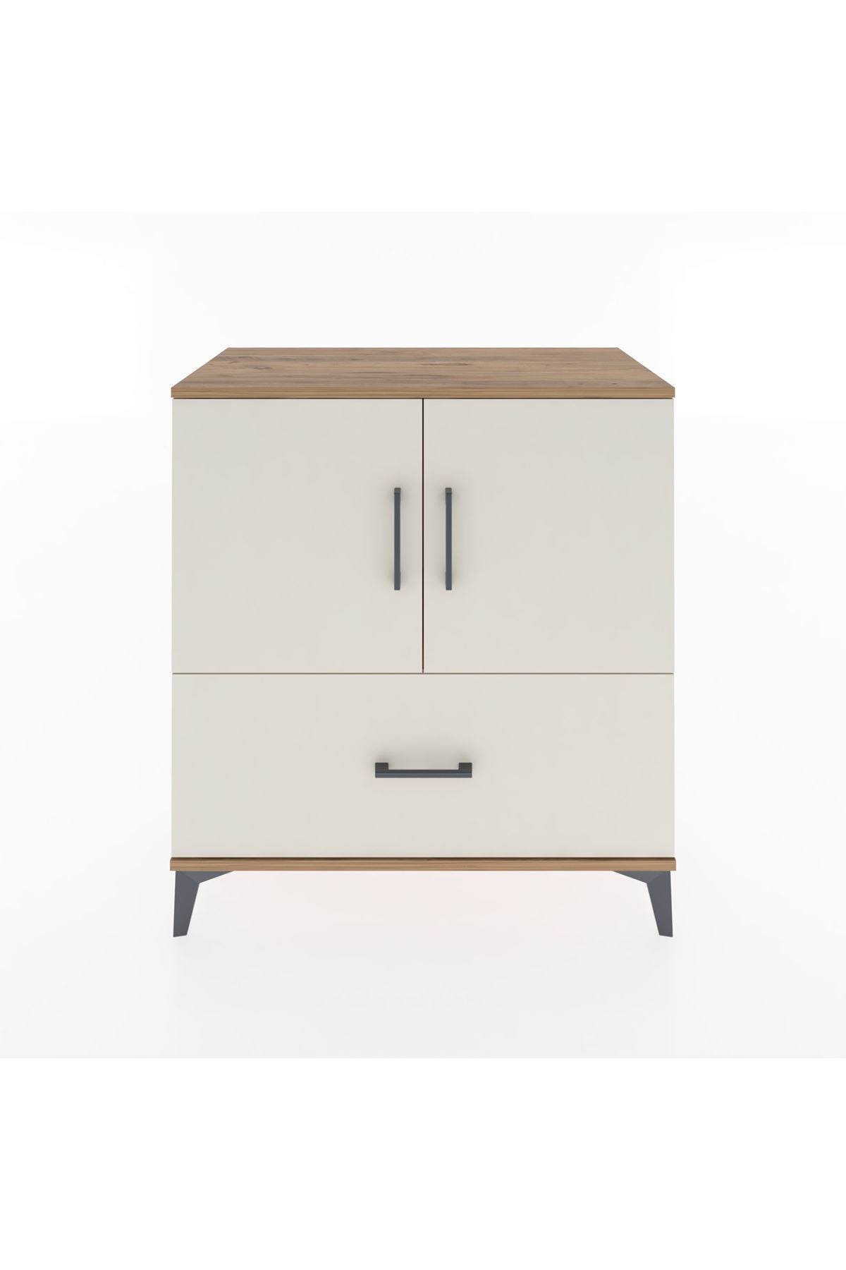 Hyperion Şifonyer Tek Raflı Tek Çekmeceli 2 Kapaklı 88x44x96 Çam-Aytaşı