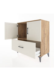 Hyperion Şifonyer Tek Raflı Tek Çekmeceli 2 Kapaklı 88x44x96 Çam-Aytaşı