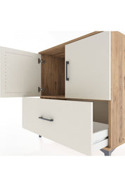 Hyperion Şifonyer Tek Raflı Tek Çekmeceli 2 Kapaklı 88x44x96 Çam-Aytaşı