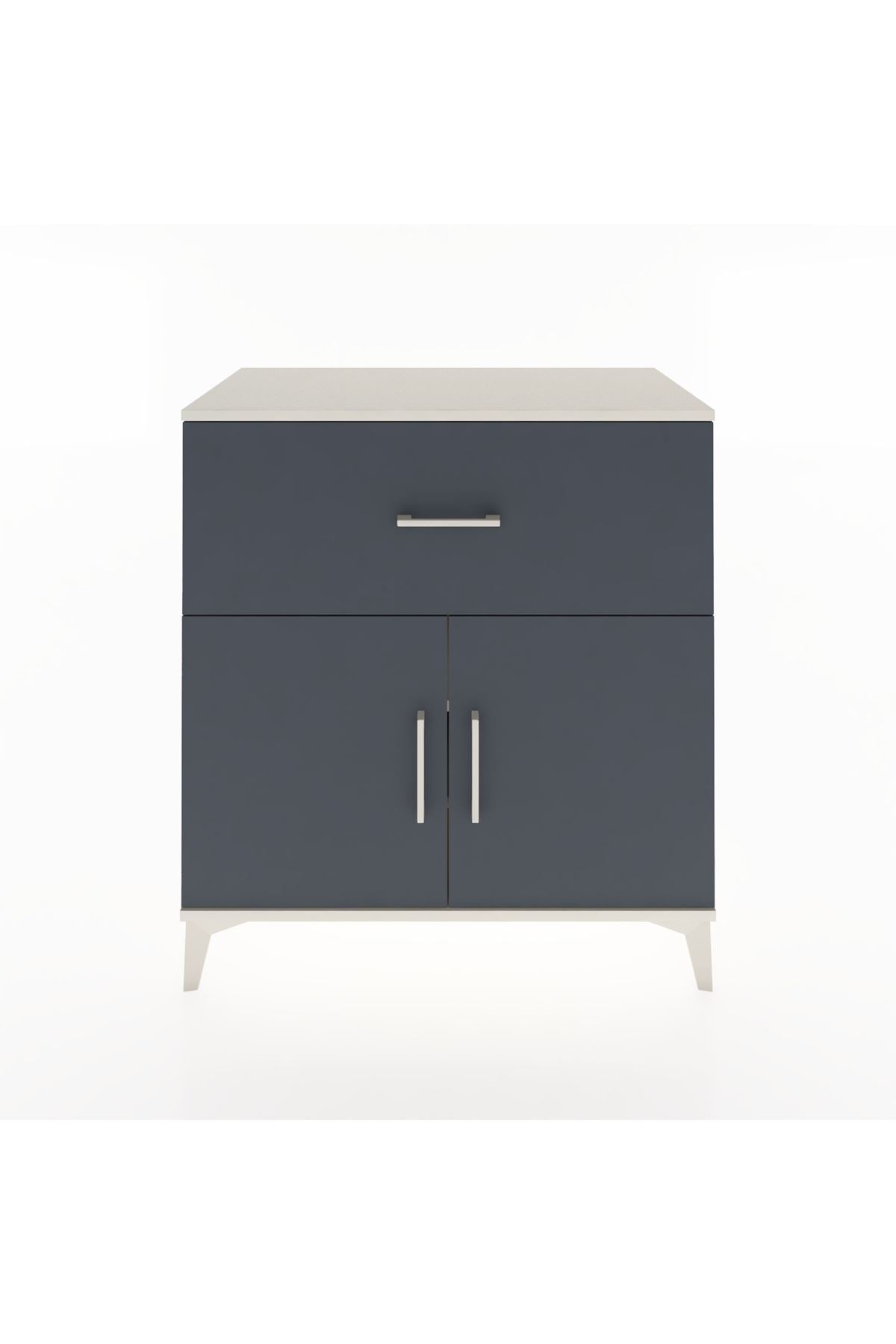 Hyperion Şifonyer 2 Raflı Tek Çekmeceli 2 Kapaklı 88x44x96 Aytaşı-Antrasit