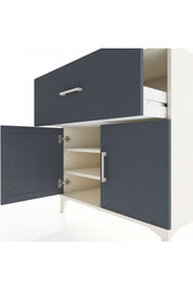 Hyperion Şifonyer 2 Raflı Tek Çekmeceli 2 Kapaklı 88x44x96 Aytaşı-Antrasit