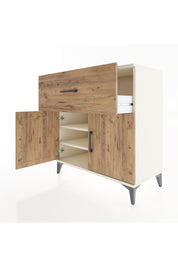 Hyperion Şifonyer 2 Raflı Tek Çekmeceli 2 Kapaklı 88x44x96 Aytaşı-Çam