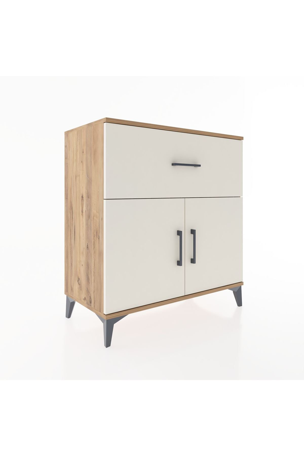 Hyperion Şifonyer 2 Raflı Tek Çekmeceli 2 Kapaklı 88x44x96 Çam-Aytaşı