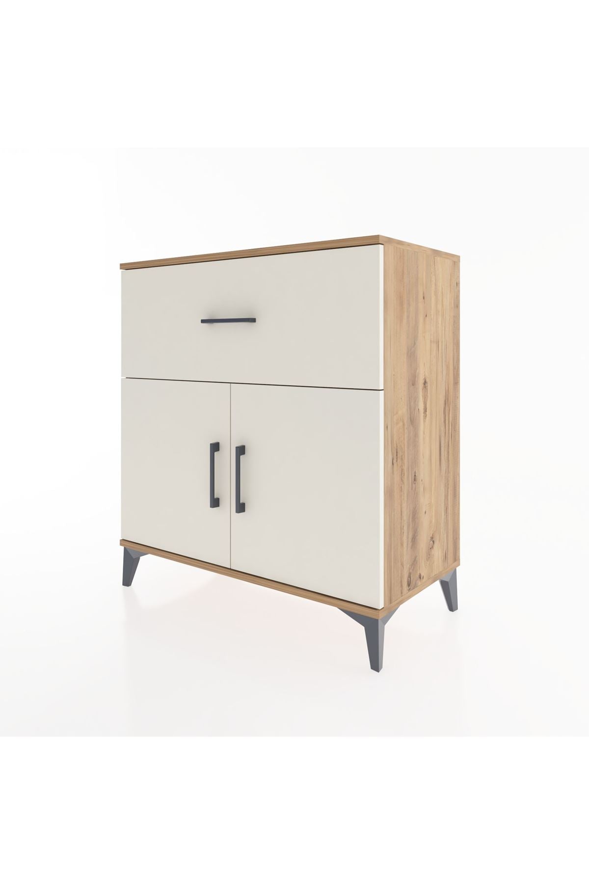 Hyperion Şifonyer 2 Raflı Tek Çekmeceli 2 Kapaklı 88x44x96 Çam-Aytaşı