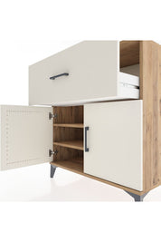 Hyperion Şifonyer 2 Raflı Tek Çekmeceli 2 Kapaklı 88x44x96 Çam-Aytaşı