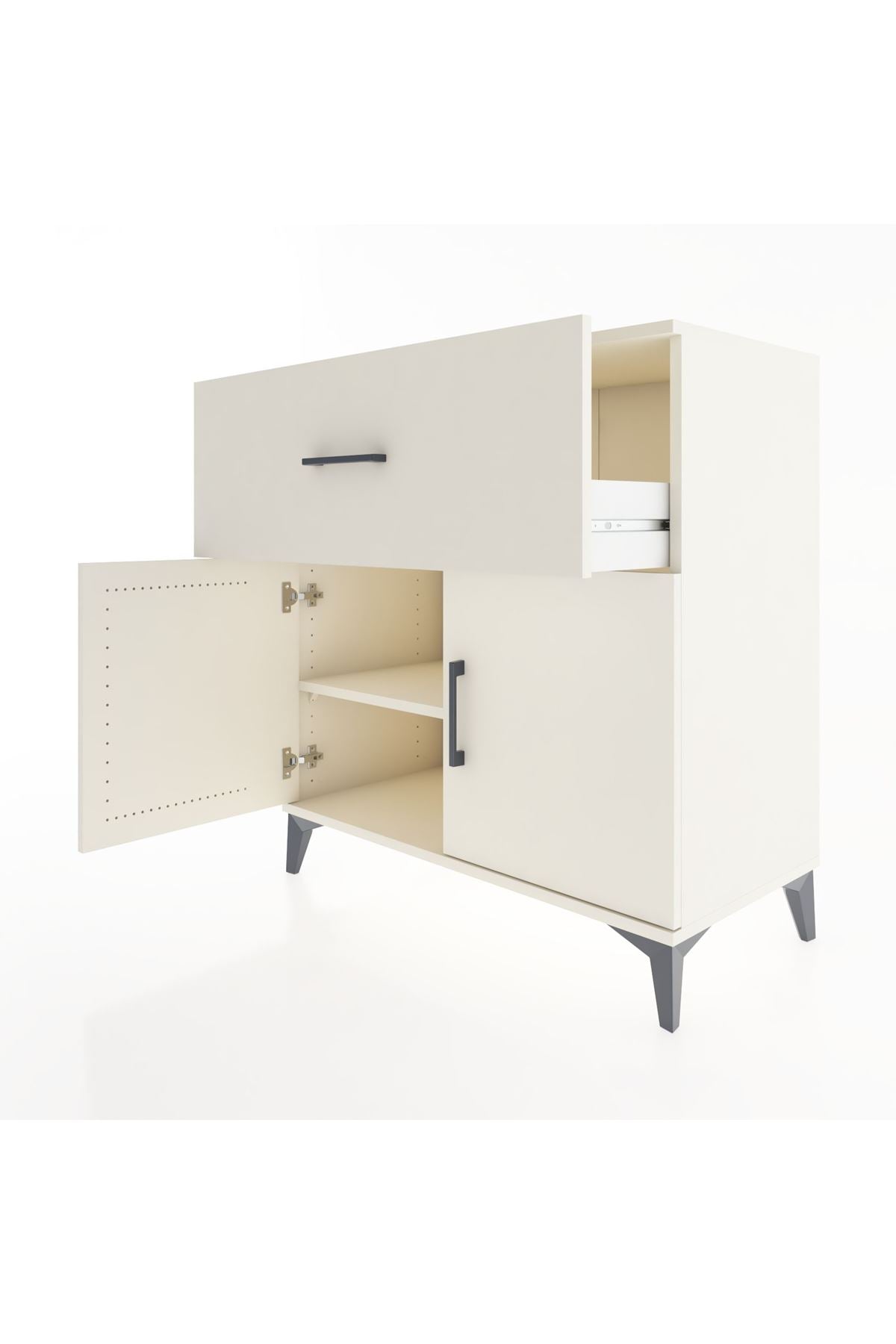 Hyperion Şifonyer Tek Raflı Tek Çekmeceli 2 Kapaklı 88x44x96 Aytaşı-Aytaşı