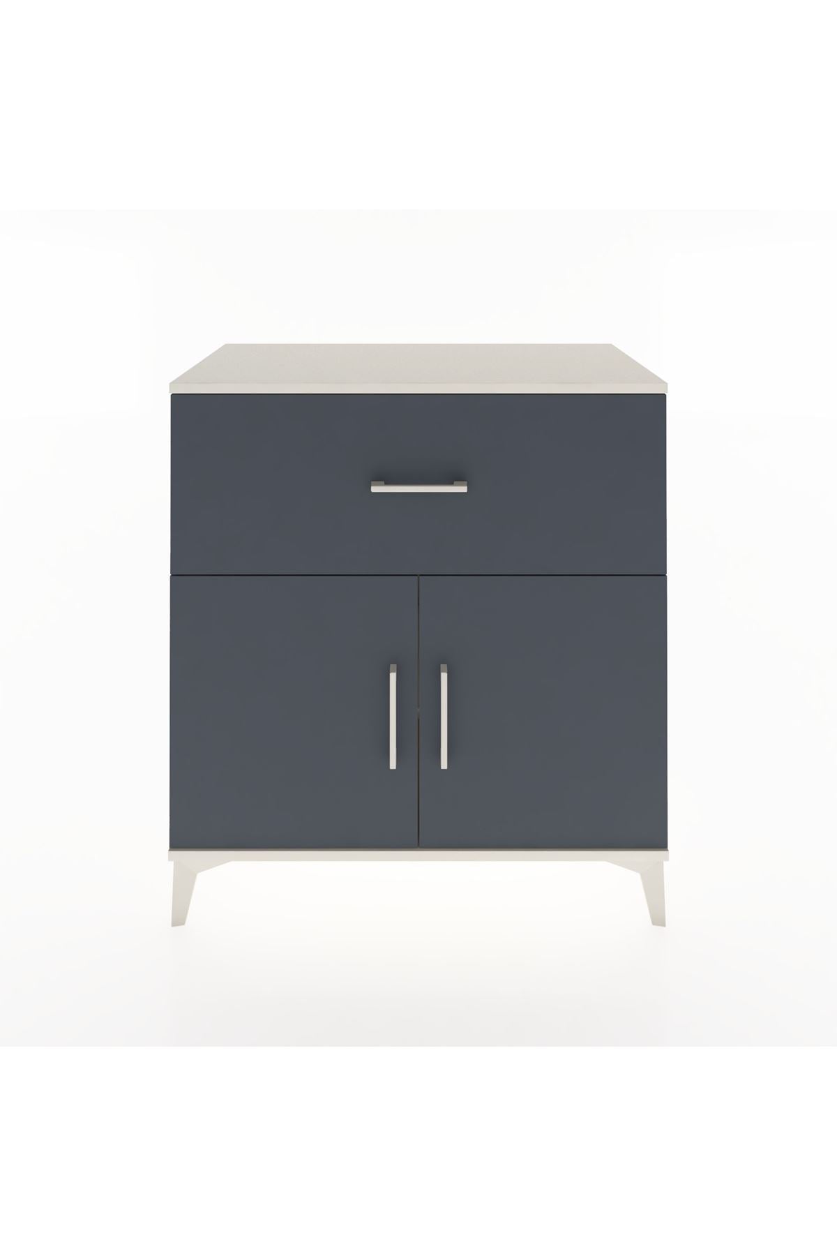 Hyperion Şifonyer Tek Raflı Tek Çekmeceli 2 Kapaklı 88x44x96 Aytaşı-Antrasit