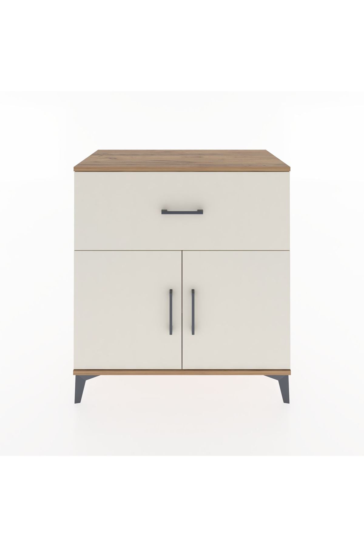 Hyperion Şifonyer Tek Raflı Tek Çekmeceli 2 Kapaklı 88x44x96 Çam-Aytaşı