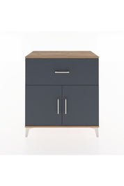 Hyperion Şifonyer Tek Raflı Tek Çekmeceli 2 Kapaklı 88x44x96 Çam-Antrasit