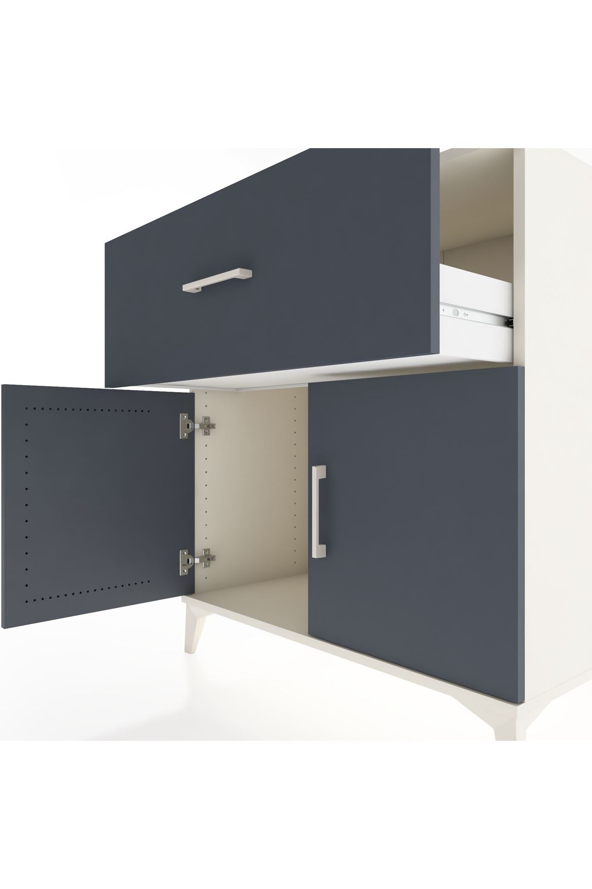 Hyperion Şifonyer Tek Çekmeceli 2 Kapaklı 88x44x96 Aytaşı-Antrasit