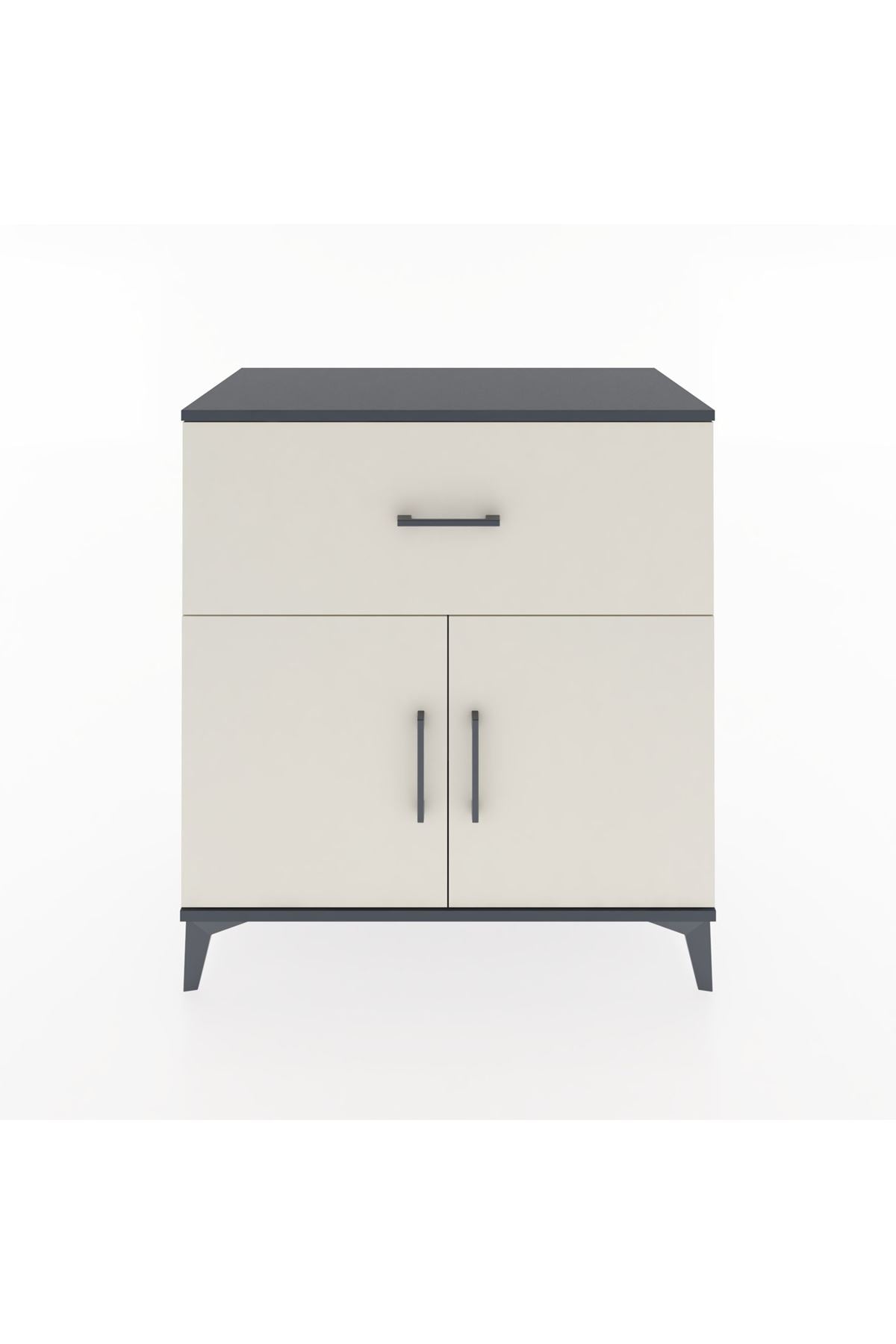 Hyperion Şifonyer Tek Çekmeceli 2 Kapaklı 88x44x96 Antrasit-Aytaşı