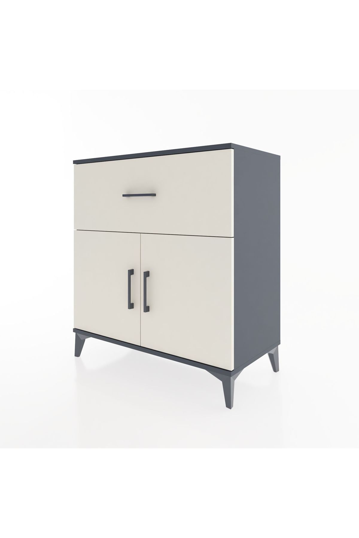 Hyperion Şifonyer Tek Çekmeceli 2 Kapaklı 88x44x96 Antrasit-Aytaşı