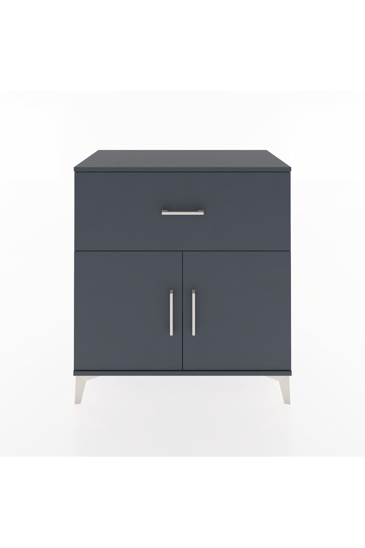 Hyperion Şifonyer Tek Çekmeceli 2 Kapaklı 88x44x96 Antrasit-Antrasit