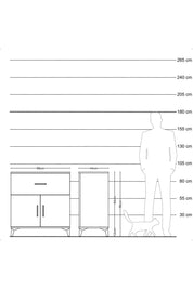 Hyperion Şifonyer Tek Çekmeceli 2 Kapaklı 88x44x96 Antrasit-Antrasit