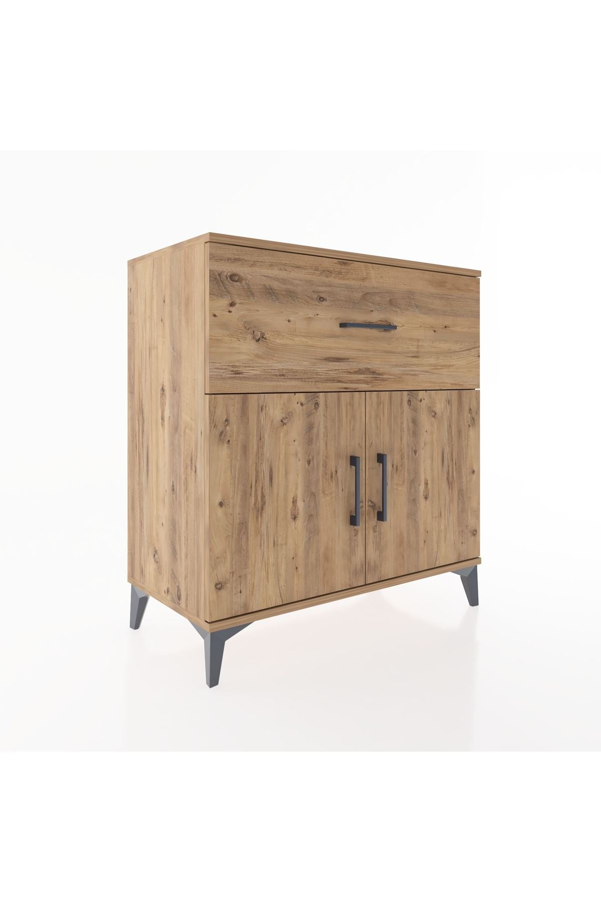 Hyperion Şifonyer Tek Çekmeceli 2 Kapaklı 88x44x96 Çam-Çam